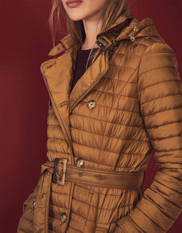 trench padded camel - demo-trendify