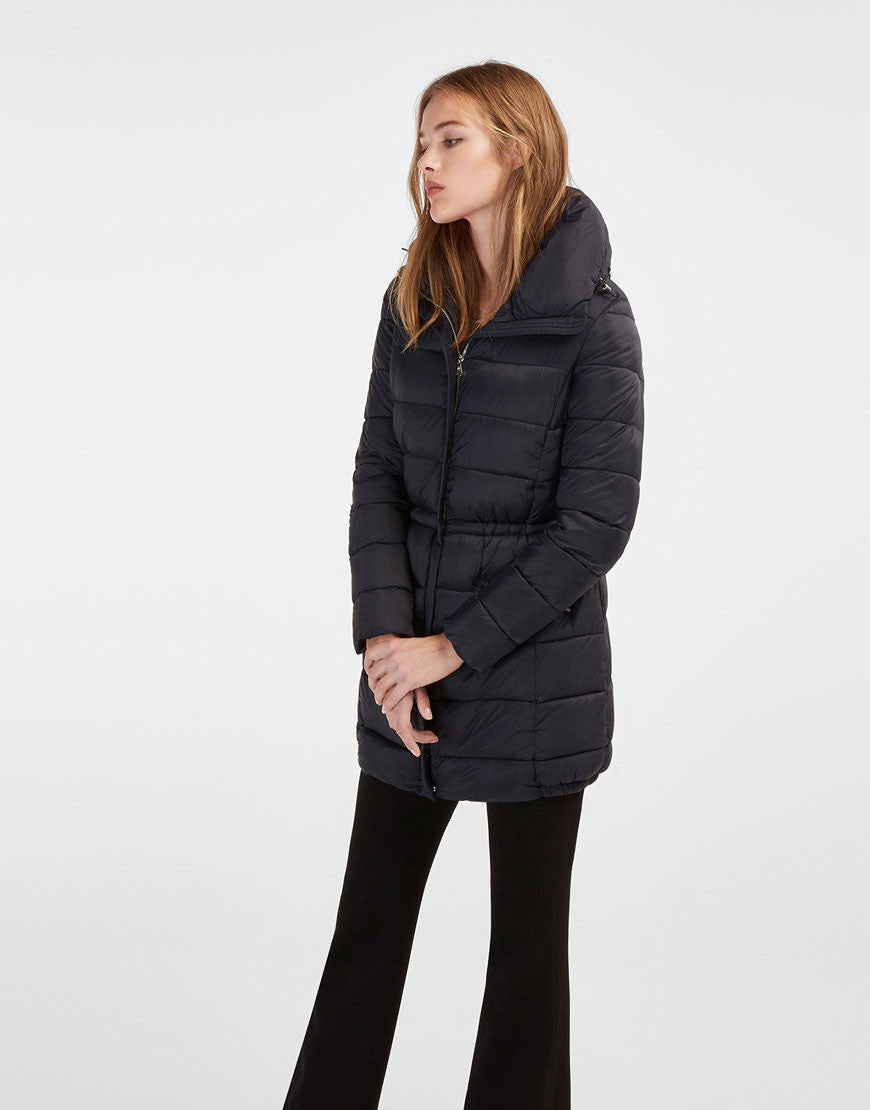 parka justa azul-marinho - demo-trendify