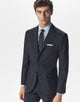 slim blazer square blue slim fit - demo-trendify