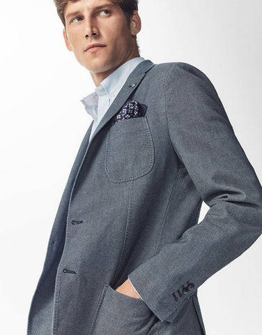 cotton blazer with structure detail